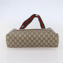 GUCCI GG Supreme Web Sherry Line Tote Bag PVC Beige Red 378 02 003 Auth 142533-5