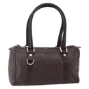 GUCCI GG Canvas Guccissima Hand Bag Leather Brown Gold 130942 Auth 142535-1