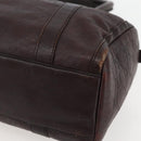 GUCCI GG Canvas Guccissima Hand Bag Leather Brown Gold 130942 Auth 142535-10