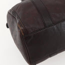 GUCCI GG Canvas Guccissima Hand Bag Leather Brown Gold 130942 Auth 142535-11