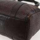 GUCCI GG Canvas Guccissima Hand Bag Leather Brown Gold 130942 Auth 142535-12