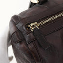 GUCCI GG Canvas Guccissima Hand Bag Leather Brown Gold 130942 Auth 142535-15