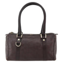 GUCCI GG Canvas Guccissima Hand Bag Leather Brown Gold 130942 Auth 142535-2