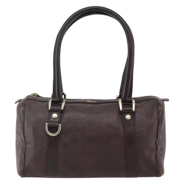 GUCCI GG Canvas Guccissima Hand Bag Leather Brown Gold 130942 Auth 142535 - 0