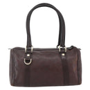 GUCCI GG Canvas Guccissima Hand Bag Leather Brown Gold 130942 Auth 142535-3