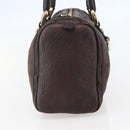 GUCCI GG Canvas Guccissima Hand Bag Leather Brown Gold 130942 Auth 142535-4