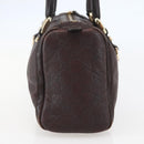 GUCCI GG Canvas Guccissima Hand Bag Leather Brown Gold 130942 Auth 142535-5