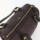 GUCCI GG Canvas Guccissima Hand Bag Leather Brown Gold 130942 Auth 142535-6