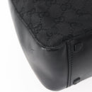 GUCCI GG Canvas Hand Bag Black Silver 94898 Auth 142537-15