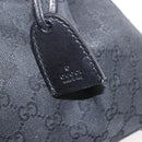 GUCCI GG Canvas Hand Bag Black Silver 94898 Auth 142537-10