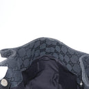 GUCCI GG Canvas Hand Bag Black Silver 94898 Auth 142537-17