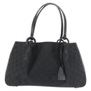 GUCCI GG Canvas Hand Bag Black Silver 94898 Auth 142537-13