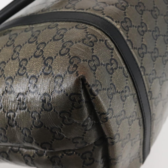 GUCCI GG Crystal Tote Bag Gold Navy 197953 Auth 142538