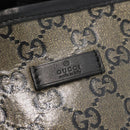 GUCCI GG Crystal Tote Bag Gold Navy 197953 Auth 142538-14