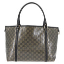 GUCCI GG Crystal Tote Bag Gold Navy 197953 Auth 142538-3