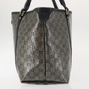 GUCCI GG Crystal Tote Bag Gold Navy 197953 Auth 142538-4