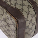 GUCCI GG Supreme Web Sherry Line Hand Bag PVC Beige Gold Red Auth 142539-16