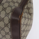 GUCCI GG Supreme Web Sherry Line Hand Bag PVC Beige Gold Red Auth 142539-9