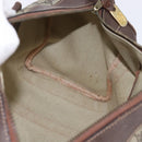 GUCCI GG Supreme Web Sherry Line Hand Bag PVC Beige Gold Red Auth 142539-17