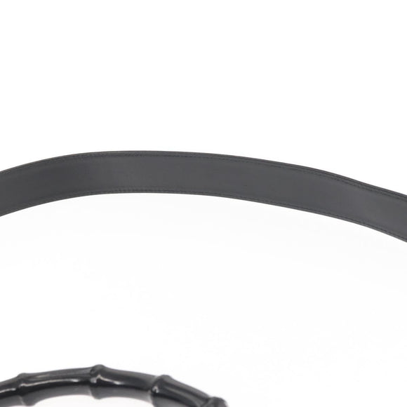 GUCCI Bamboo Hand Bag Canvas 2way Black Silver 001 1638 1705 Auth 142542