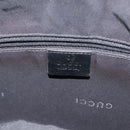 GUCCI Bamboo Hand Bag Canvas 2way Black Silver 001 1638 1705 Auth 142542-19