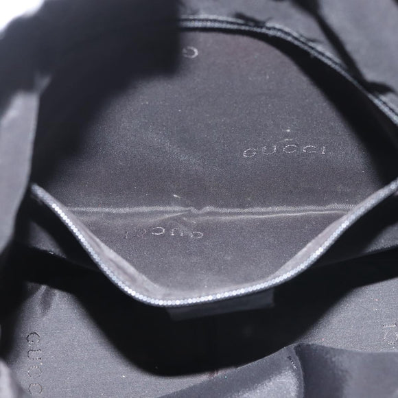 GUCCI Bamboo Hand Bag Canvas 2way Black Silver 001 1638 1705 Auth 142542