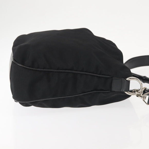 GUCCI Bamboo Hand Bag Canvas 2way Black Silver 001 1638 1705 Auth 142542