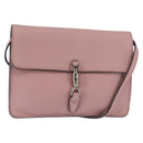 GUCCI Shoulder Bag Leather Pink Silver Auth 142544-1