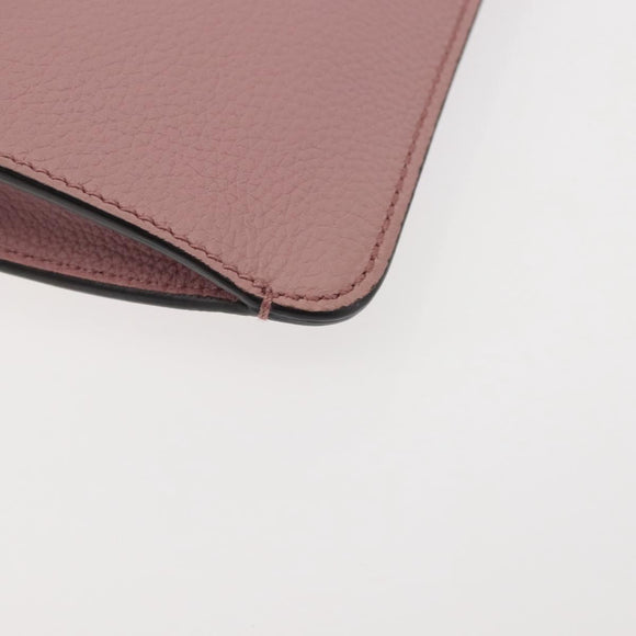 GUCCI Shoulder Bag Leather Pink Silver Auth 142544