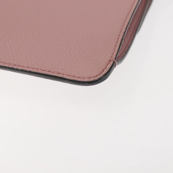 GUCCI Shoulder Bag Leather Pink Silver Auth 142544