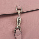 GUCCI Shoulder Bag Leather Pink Silver Auth 142544-17