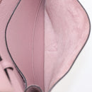 GUCCI Shoulder Bag Leather Pink Silver Auth 142544-11