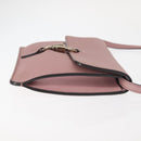 GUCCI Shoulder Bag Leather Pink Silver Auth 142544-3