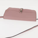 GUCCI Shoulder Bag Leather Pink Silver Auth 142544-6