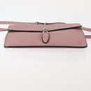 GUCCI Shoulder Bag Leather Pink Silver Auth 142544-5