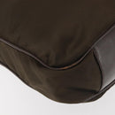 GUCCI Bamboo Hand Bag Nylon 2way Khaki Silver 001 1577 2615 Auth 142547-12