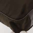 GUCCI Bamboo Hand Bag Nylon 2way Khaki Silver 001 1577 2615 Auth 142547-14