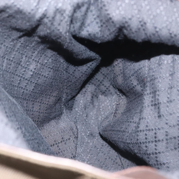 GUCCI Bamboo Hand Bag Nylon 2way Khaki Silver 001 1577 2615 Auth 142547