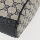 GUCCI GG Supreme Shoulder Bag PVC Navy Gold 001 084 0853 Auth 142551-15