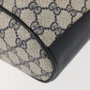 GUCCI GG Supreme Shoulder Bag PVC Navy Gold 001 084 0853 Auth 142551-16