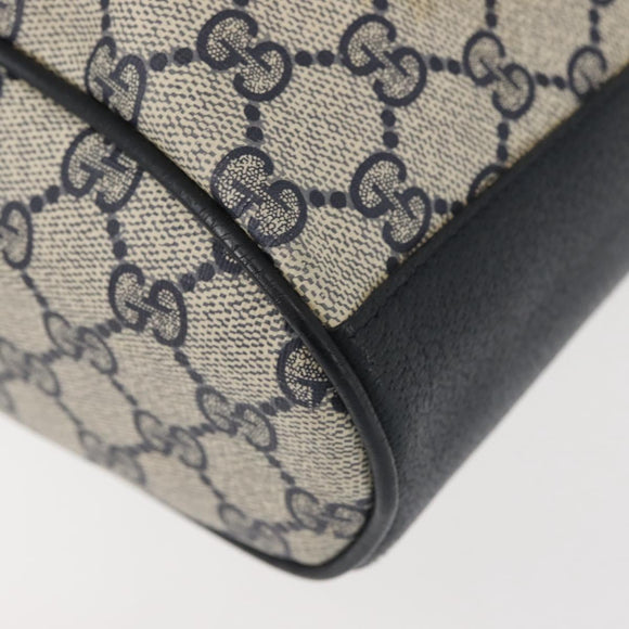 GUCCI GG Supreme Shoulder Bag PVC Navy Gold 001 084 0853 Auth 142551