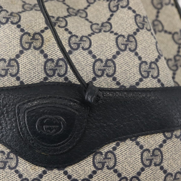 GUCCI GG Supreme Shoulder Bag PVC Navy Gold 001 084 0853 Auth 142551