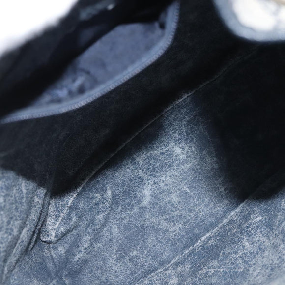 GUCCI GG Supreme Shoulder Bag PVC Navy Gold 001 084 0853 Auth 142551