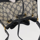 GUCCI GG Supreme Shoulder Bag PVC Navy Gold 001 084 0853 Auth 142551-6