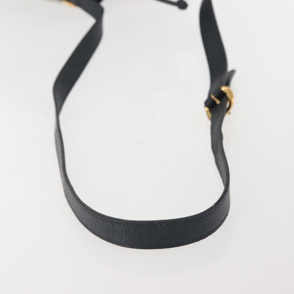 GUCCI GG Supreme Shoulder Bag PVC Navy Gold 001 084 0853 Auth 142551