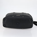 BVLGARI Boston Bag Leather 2way Black Silver Auth 142552-5