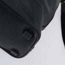 BVLGARI Boston Bag Leather 2way Black Silver Auth 142552-9