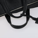 BVLGARI Boston Bag Leather 2way Black Silver Auth 142552-8