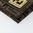 FENDI Zucca Canvas Shoulder Bag Brown Auth 142559-9