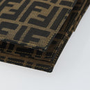 FENDI Zucca Canvas Shoulder Bag Brown Auth 142559-15